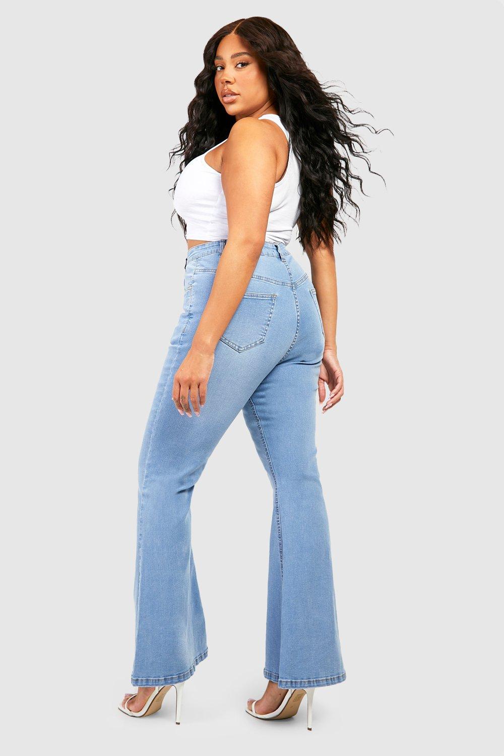 Stretch flare 2025 jeans plus size